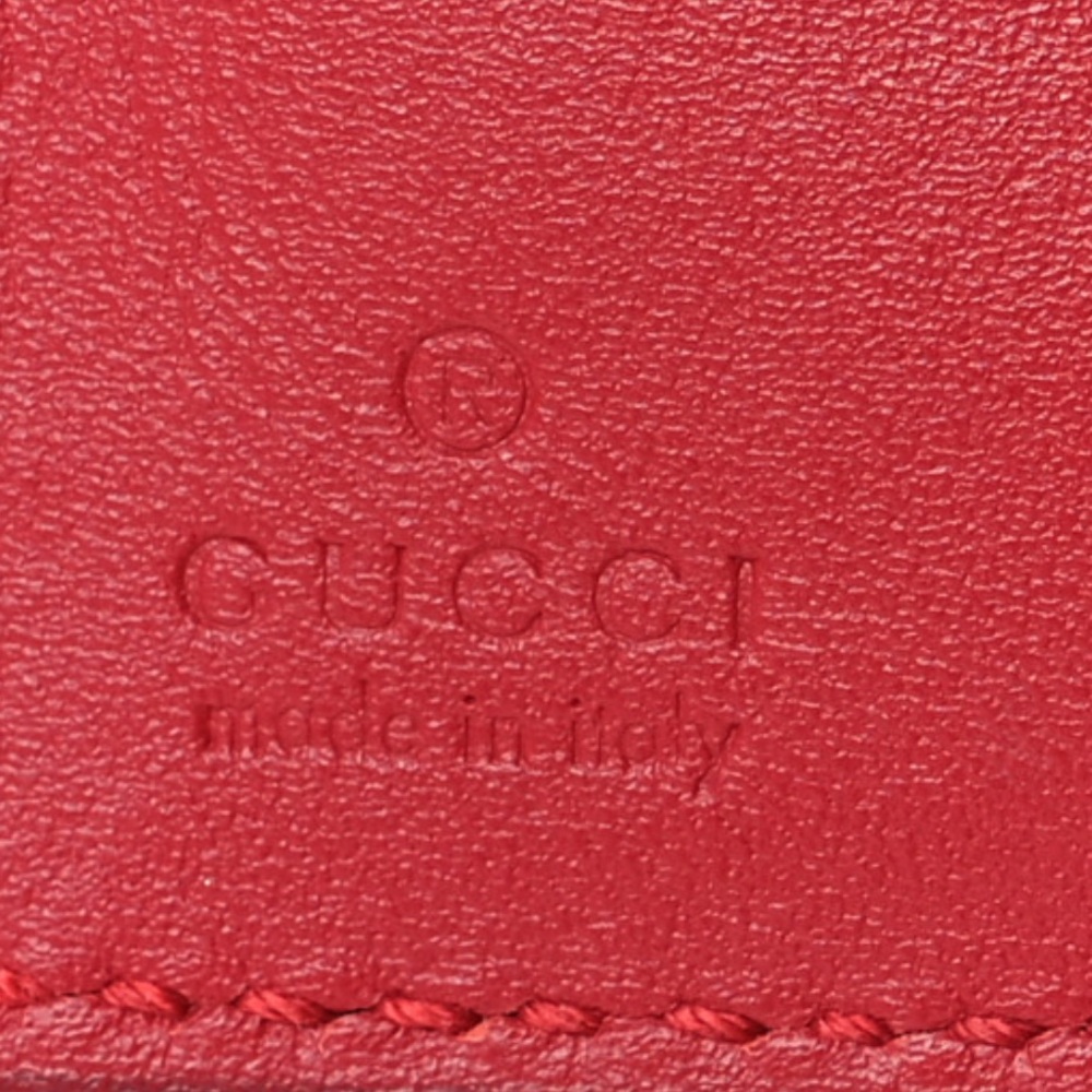 Authentic GUCCI Sylvie Web Accent Compact Leather Trifold Wallet Gold EUC - Picture 10 of 10